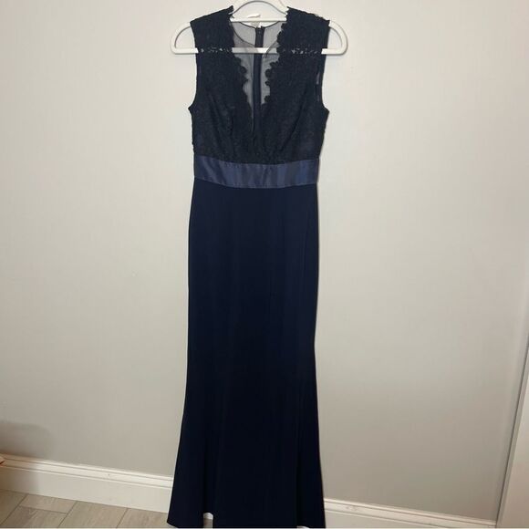 Theia Deep Midnight Gown size 4 Flawed - Picture 8 of 10